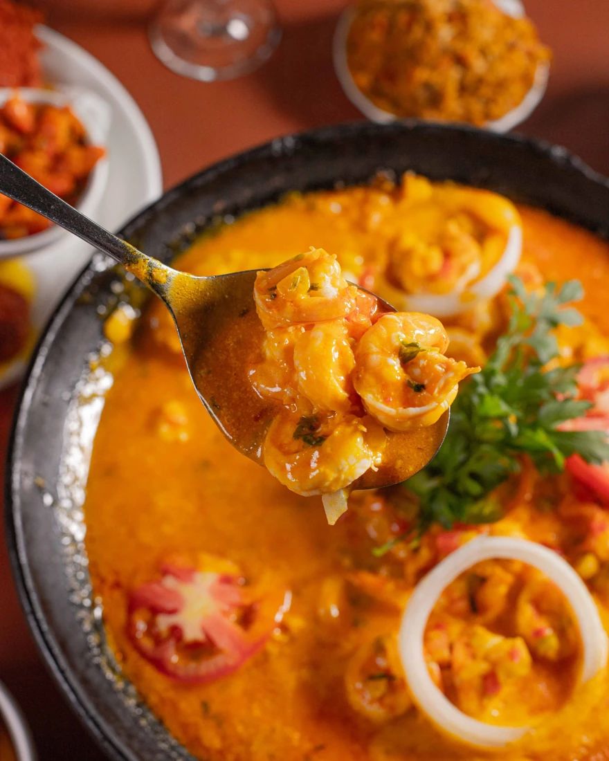 Moqueca ou Ensopado de Camarão — foto do cardápio Ki-Mukeka